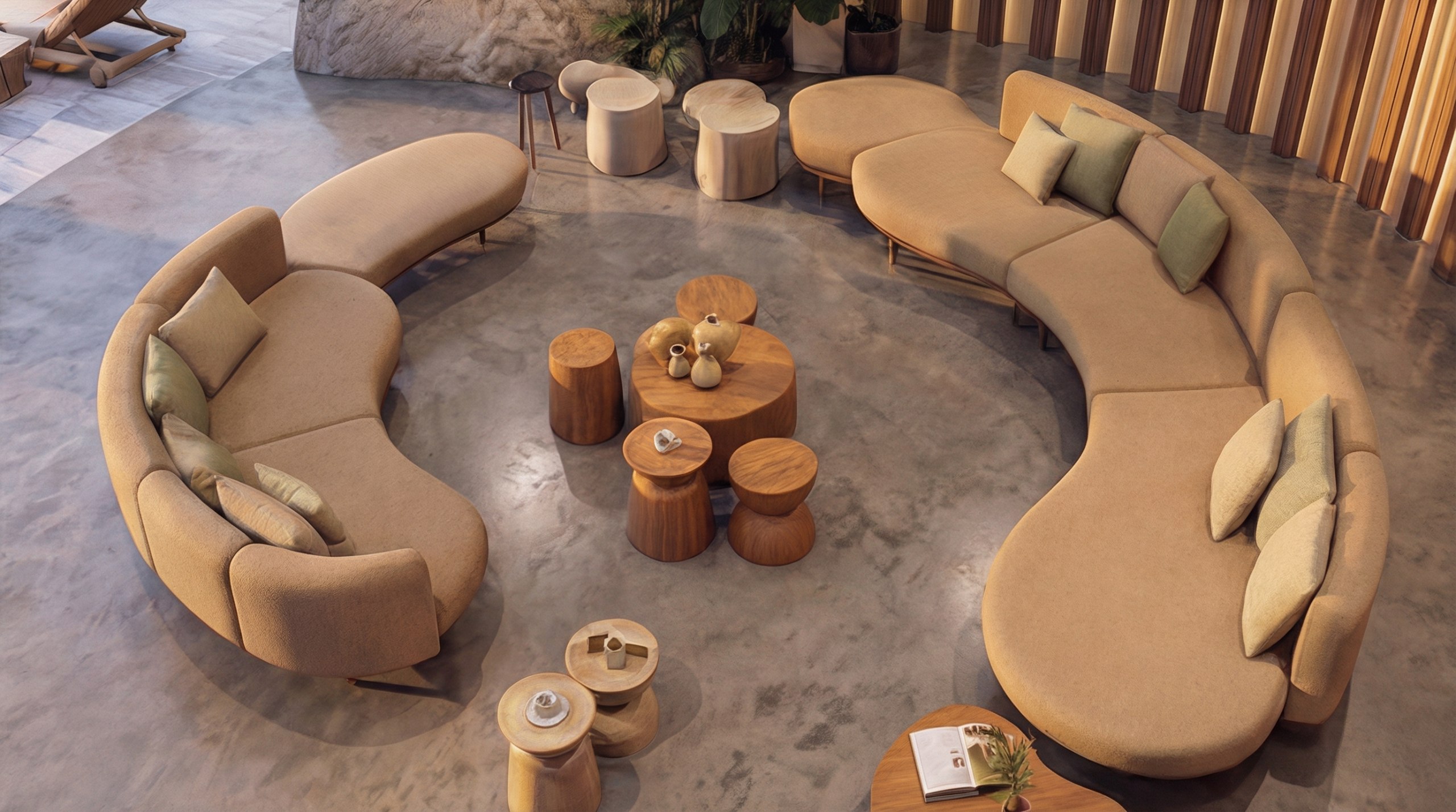 Lounge privado con salas interiores